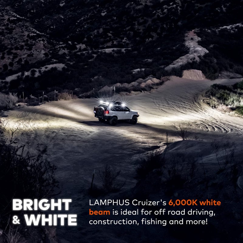 LAMPHUS CRUIZER 36" 234W LED Flood/Spot Combo [30/60 Degree Spread] [Spot/Flood/Driving Light Applications] [IP67] â€“ for Off-Road, Agricultural, Construction & Marine Use - Image 2